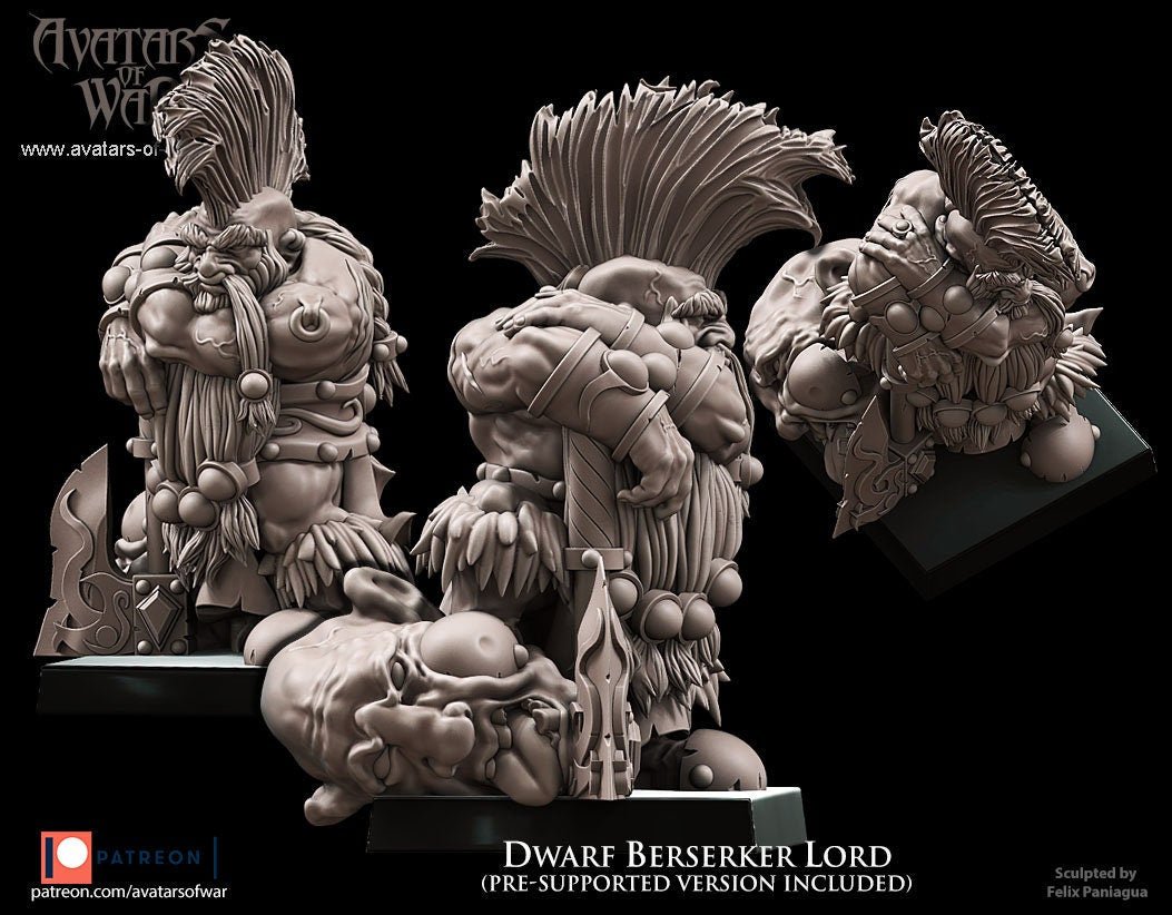 Dwarf Berserker Lord - Avatars of War - Sigmarite Boutique