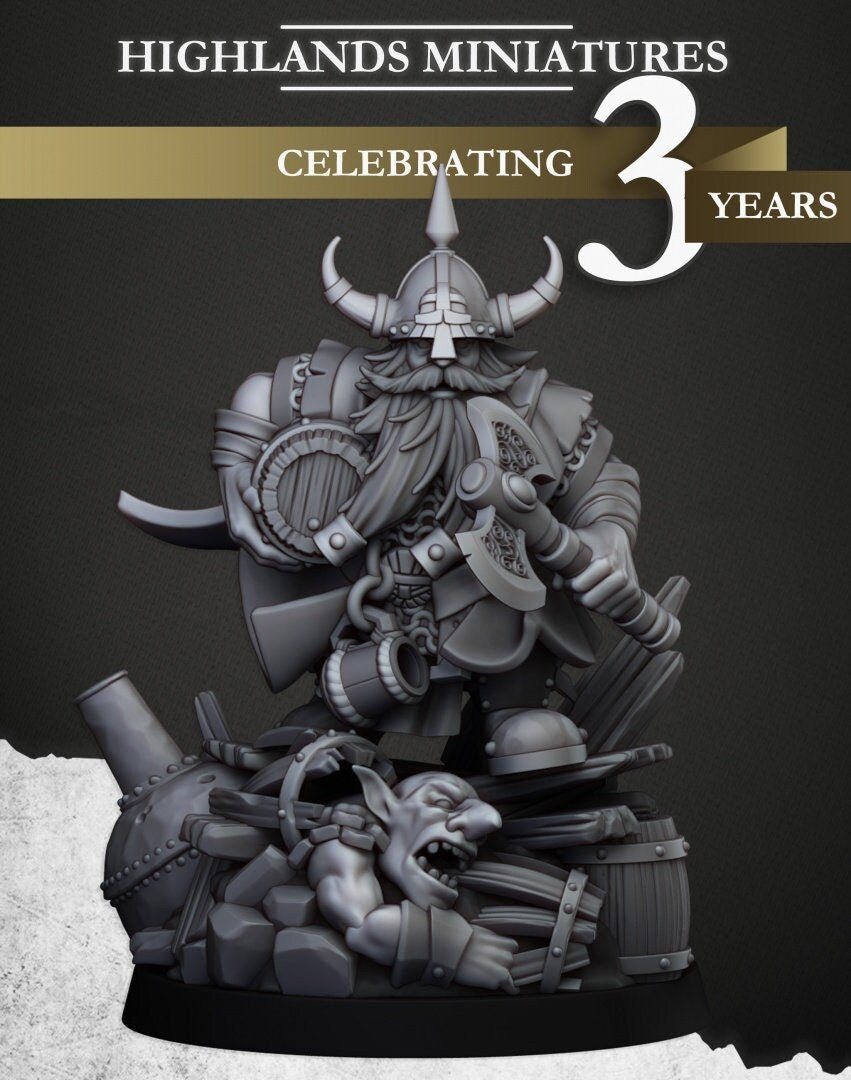 Dwarf Brewmaster - Sons of Ymir - Highlands Miniatures - Sigmarite Boutique