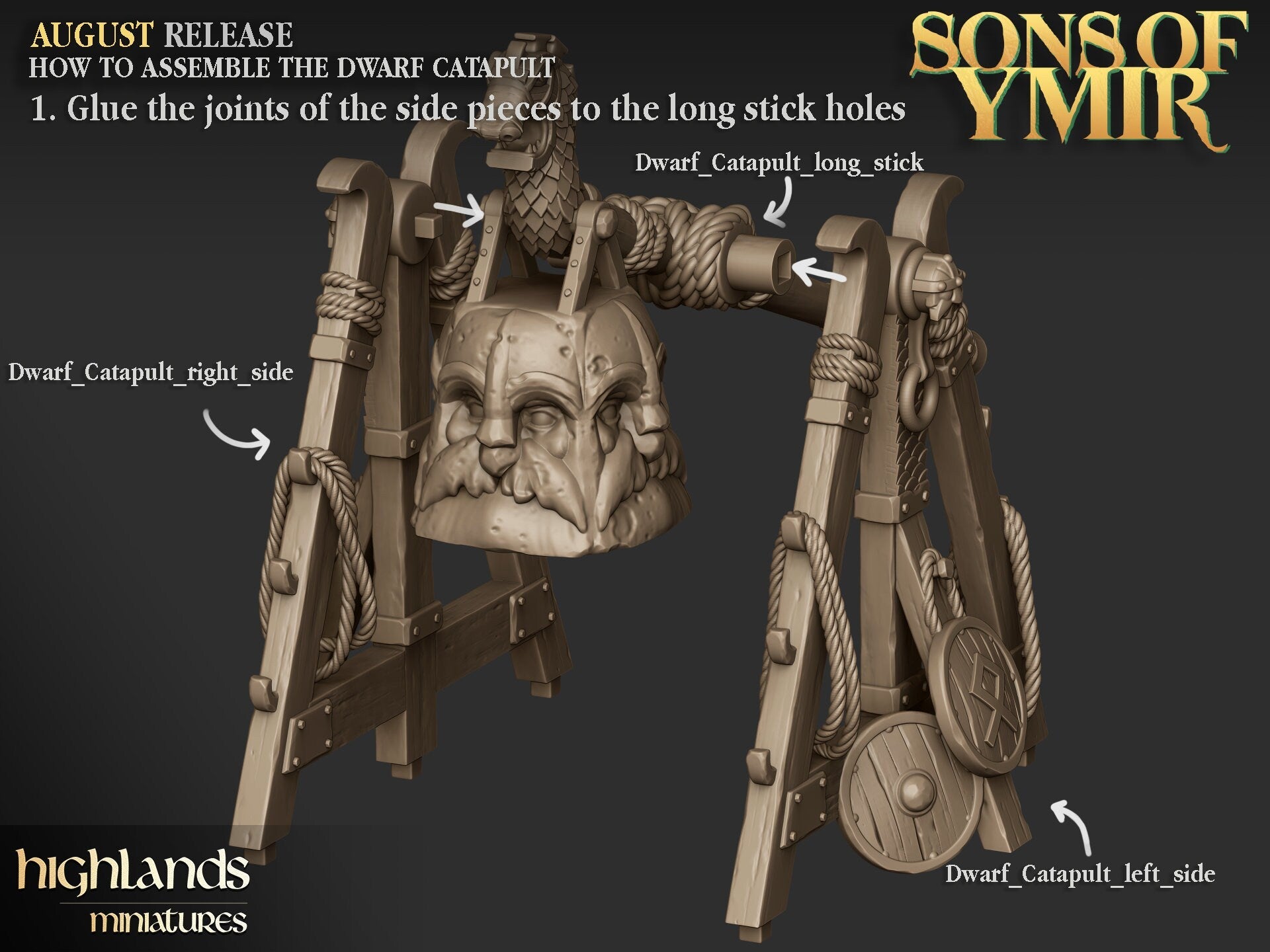 Dwarf Catapult - Sons of Ymir - Highlands Miniatures - Sigmarite Boutique