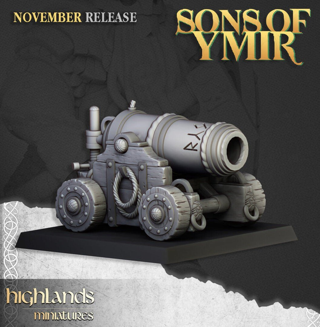 Dwarf Great Cannon - Sons of Ymir - Highlands Miniatures - Sigmarite Boutique