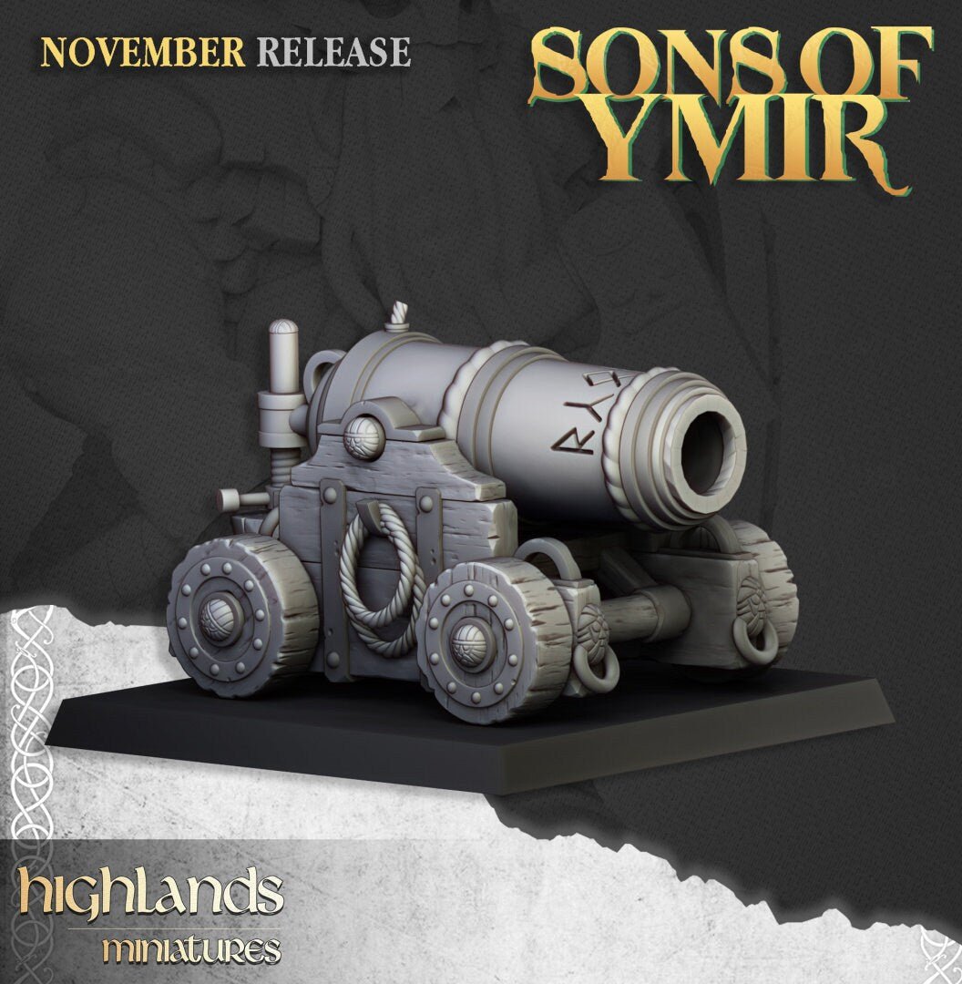 Dwarf Great Cannon - Sons of Ymir - Highlands Miniatures - Sigmarite Boutique