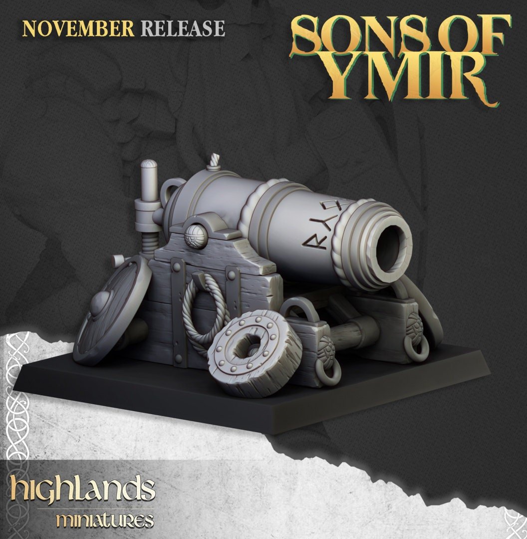 Dwarf Great Cannon - Sons of Ymir - Highlands Miniatures - Sigmarite Boutique