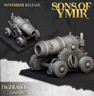 Dwarf Great Cannon - Sons of Ymir - Highlands Miniatures - Sigmarite Boutique