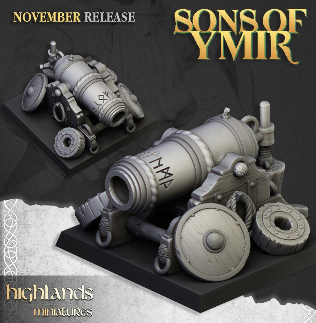 Dwarf Great Cannon - Sons of Ymir - Highlands Miniatures - Sigmarite Boutique