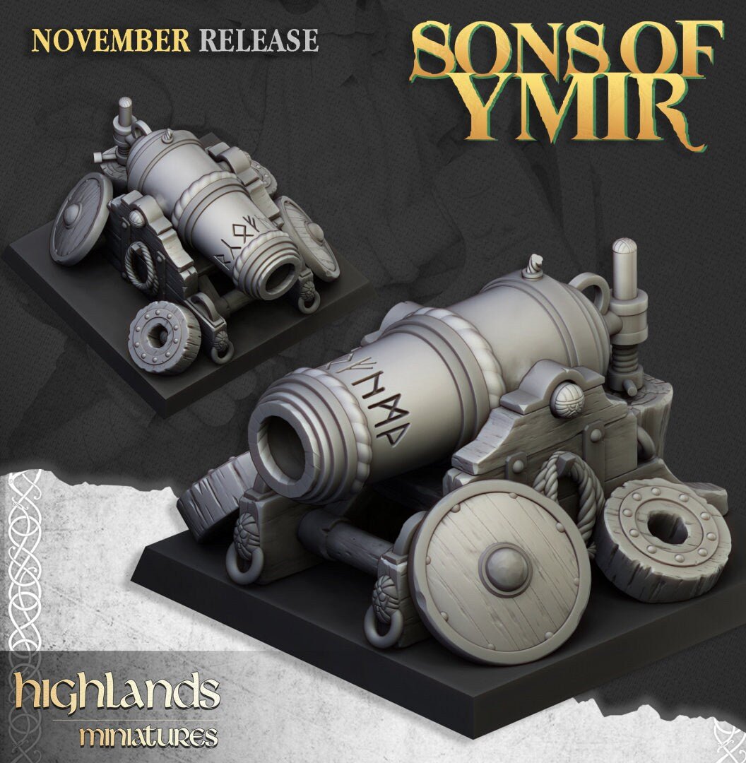 Dwarf Great Cannon - Sons of Ymir - Highlands Miniatures - Sigmarite Boutique