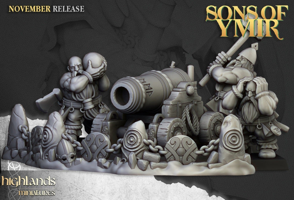 Dwarf Great Cannon - Sons of Ymir - Highlands Miniatures - Sigmarite Boutique