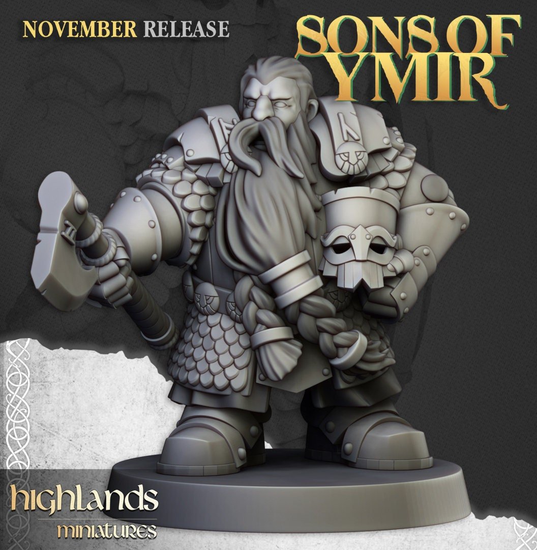 Dwarf Huscarl - Sons of Ymir - Highlands Miniatures - Sigmarite Boutique