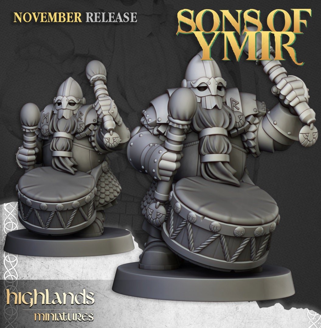 Dwarf Huscarl - Sons of Ymir - Highlands Miniatures - Sigmarite Boutique