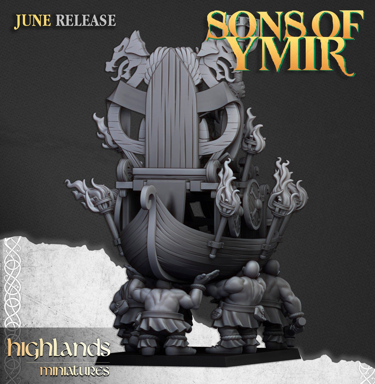 Dwarf King on Throne - Sons of Ymir - Highlands Miniatures - Sigmarite Boutique