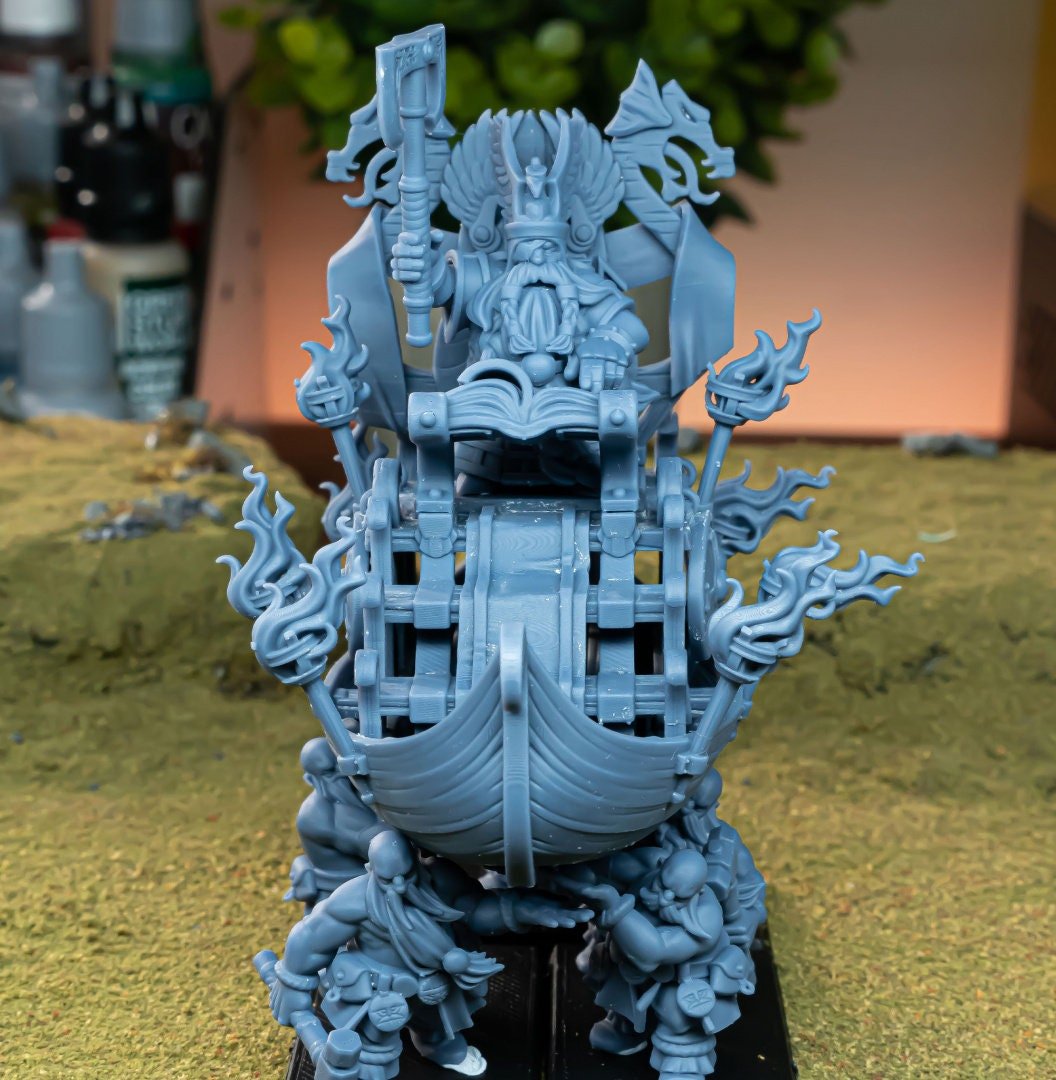 Dwarf King on Throne - Sons of Ymir - Highlands Miniatures - Sigmarite Boutique