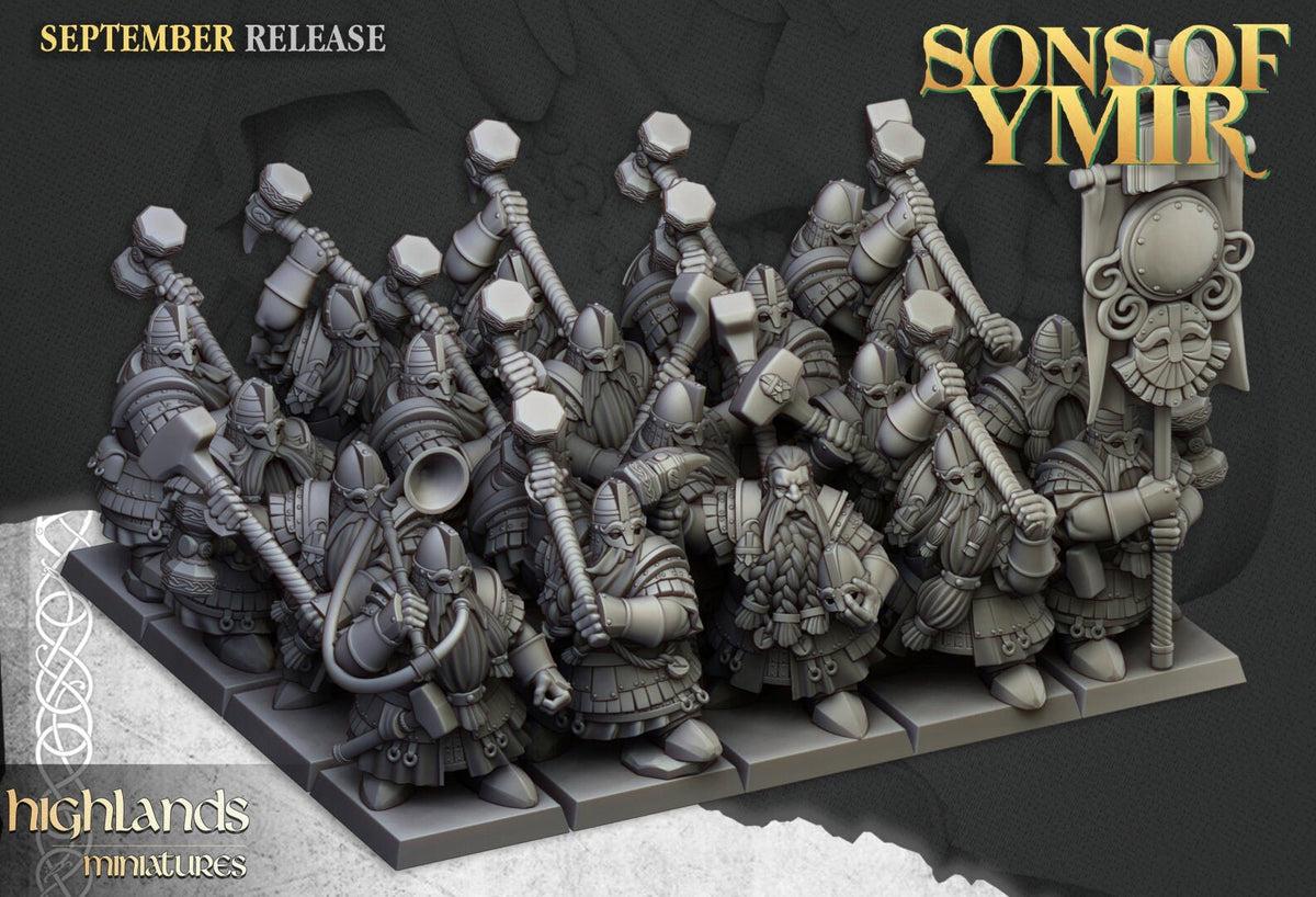 Dwarf Kingsguard - Sons of Ymir - Highlands Miniatures - Sigmarite Boutique