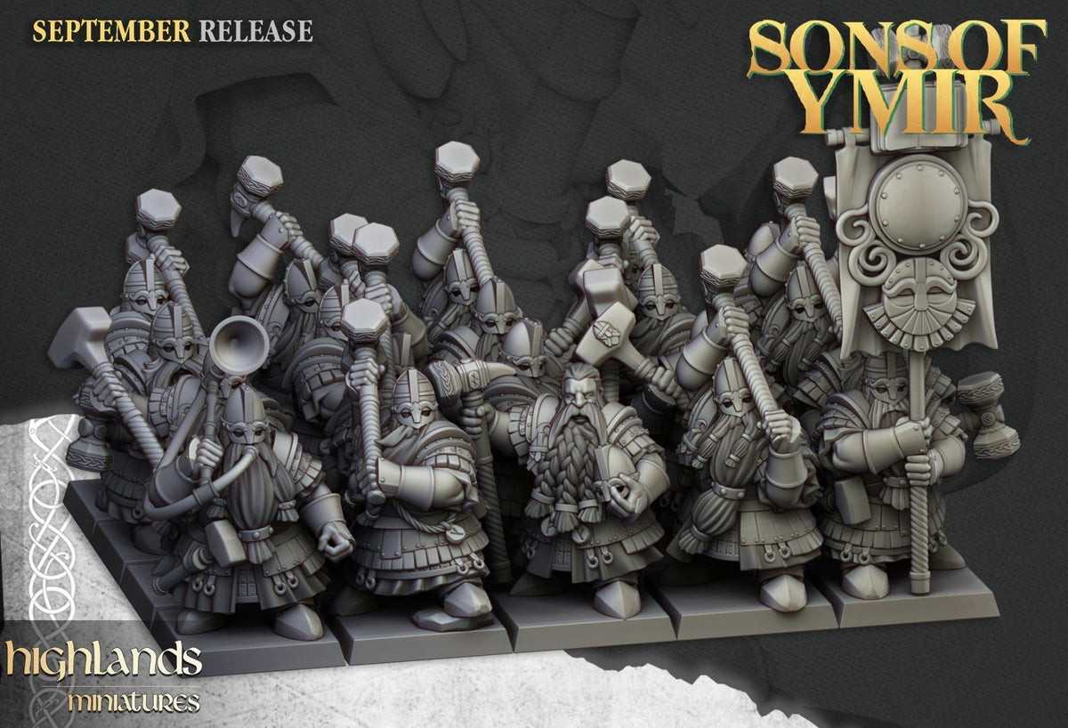 Dwarf Kingsguard - Sons of Ymir - Highlands Miniatures - Sigmarite Boutique