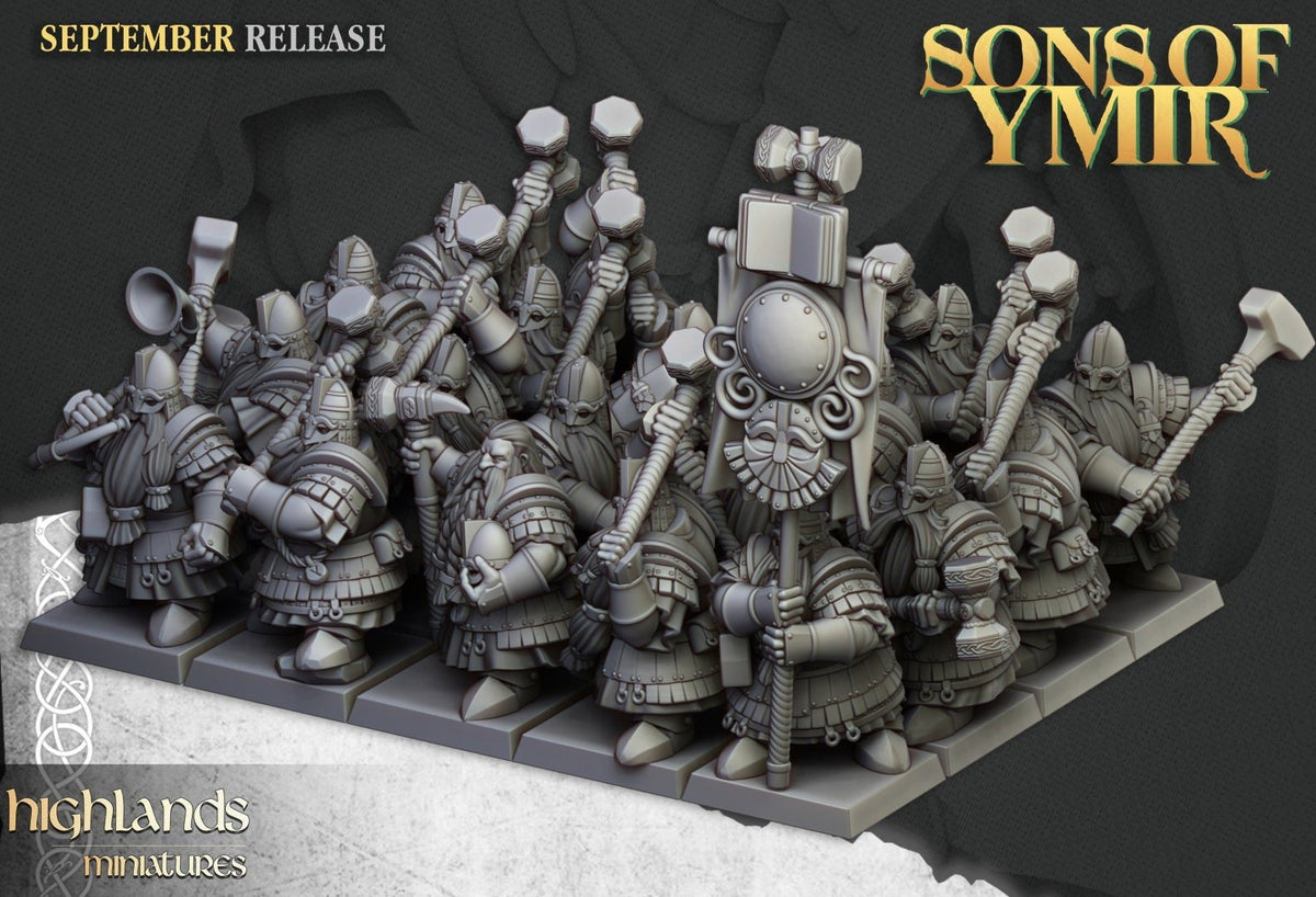 Dwarf Kingsguard - Sons of Ymir - Highlands Miniatures - Sigmarite Boutique
