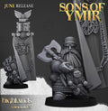 Dwarf Lord with Banner - Sons of Ymir - Highlands Miniatures - Sigmarite Boutique