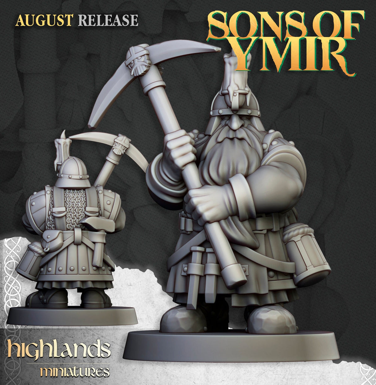 Dwarf Miners - Sons of Ymir - Highlands Miniatures - Sigmarite Boutique