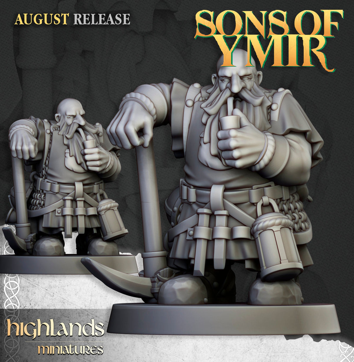 Dwarf Miners - Sons of Ymir - Highlands Miniatures - Sigmarite Boutique