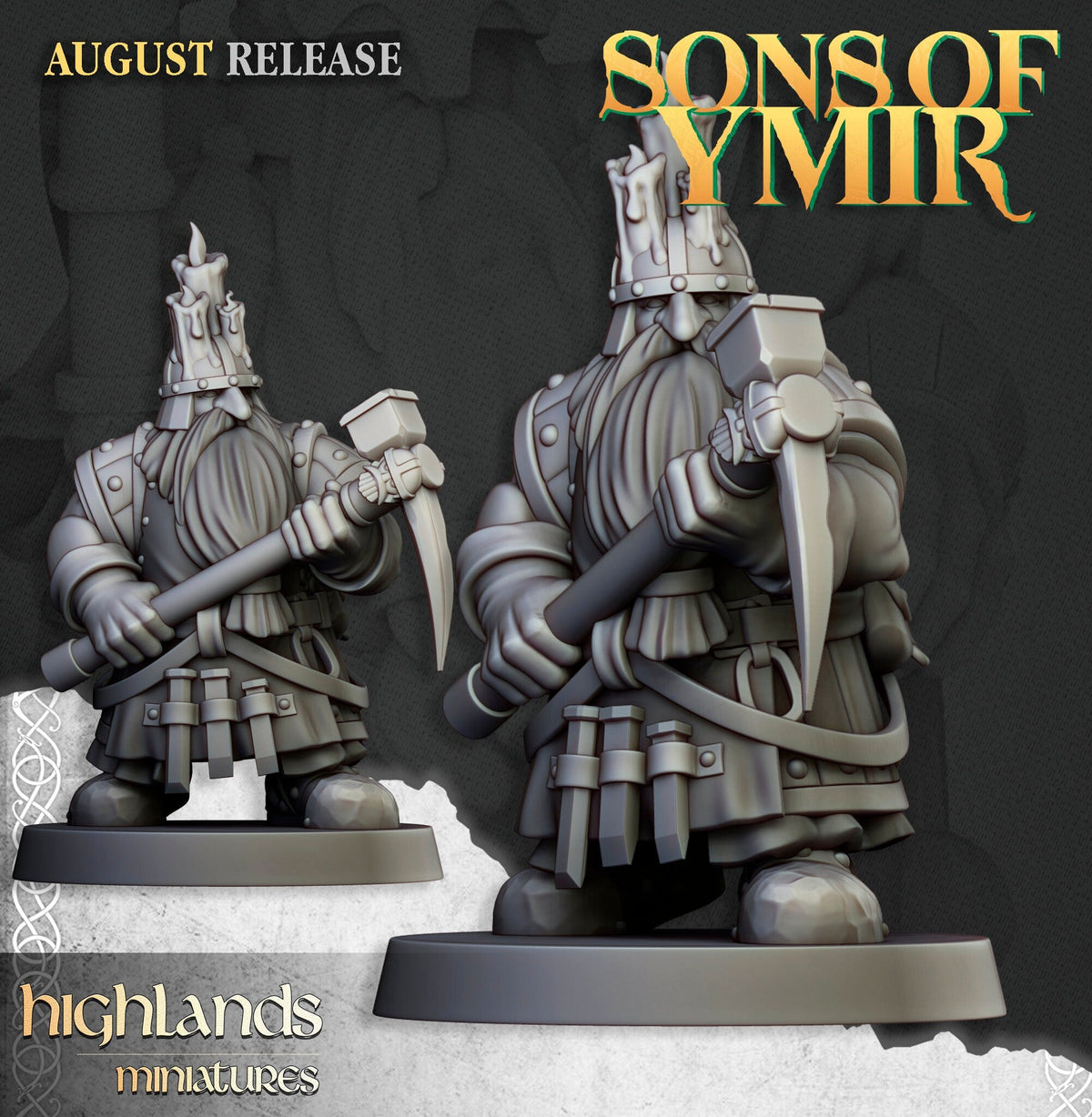 Dwarf Miners - Sons of Ymir - Highlands Miniatures - Sigmarite Boutique