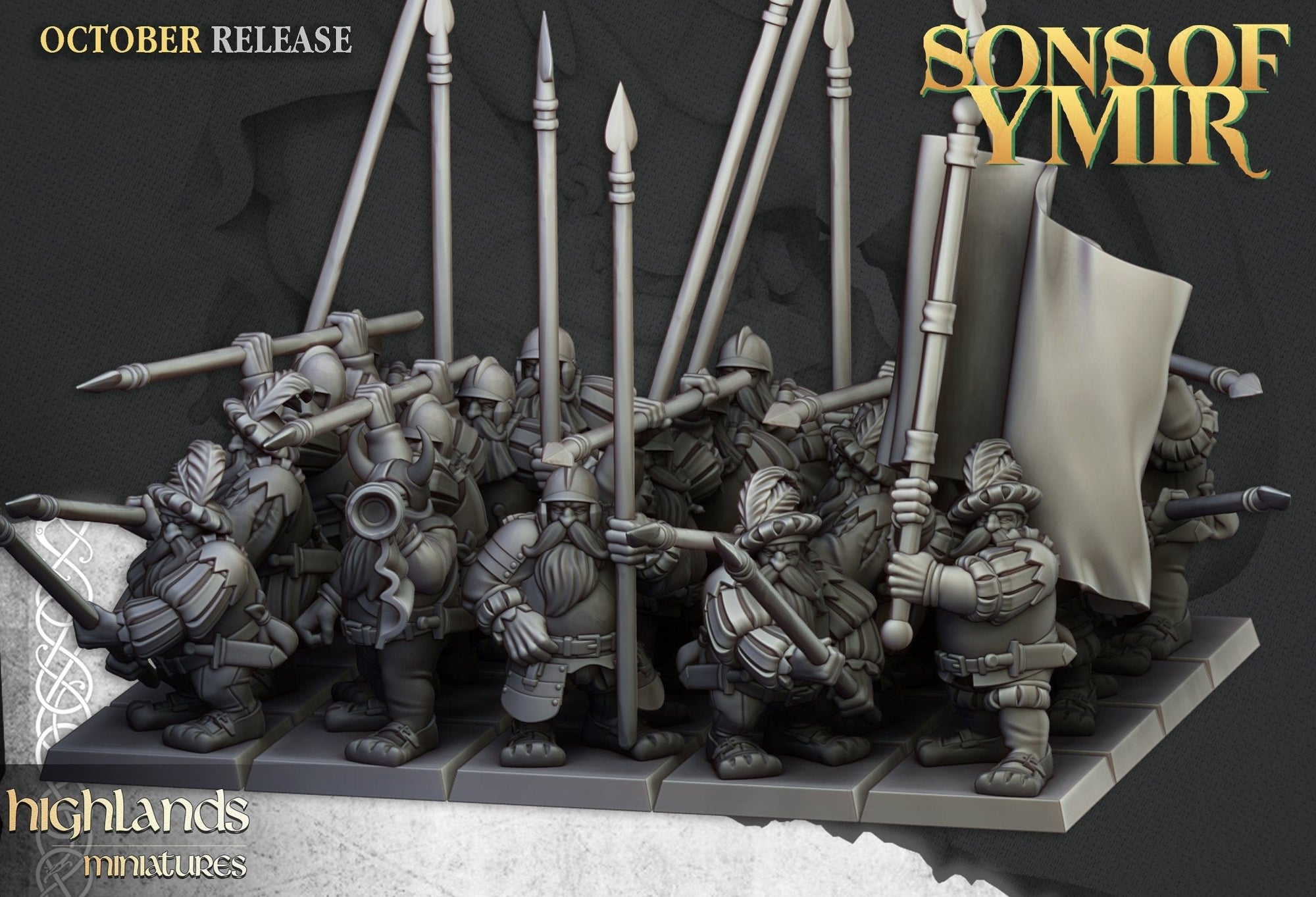 Dwarf Pikemen - Sons of Ymir - Highlands Miniatures - Sigmarite Boutique