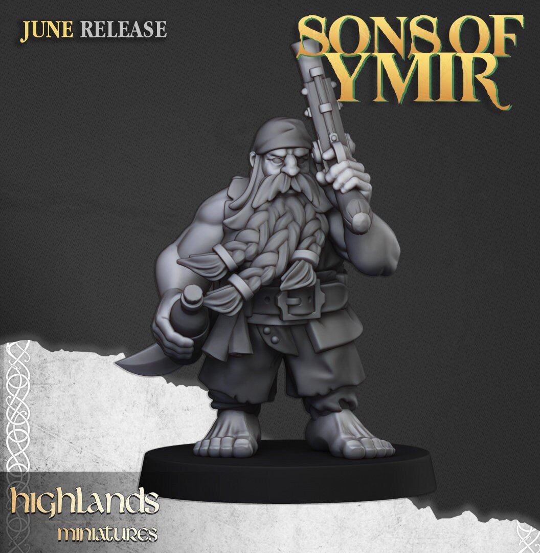 Dwarf Pirates - Sons of Ymir - Highlands Miniatures - Sigmarite Boutique