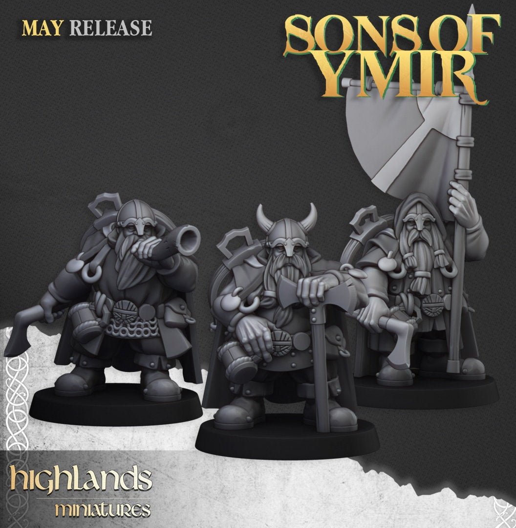 Dwarf Rangers - Sons of Ymir - Highlands Miniatures - Sigmarite Boutique