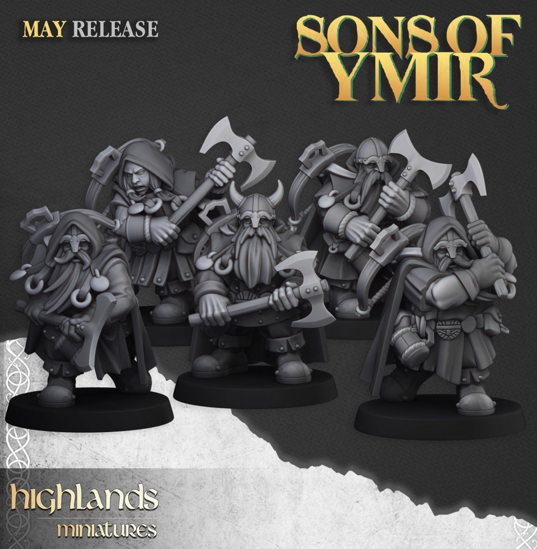 Dwarf Rangers - Sons of Ymir - Highlands Miniatures - Sigmarite Boutique