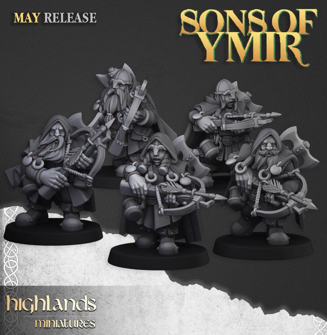 Dwarf Rangers - Sons of Ymir - Highlands Miniatures - Sigmarite Boutique