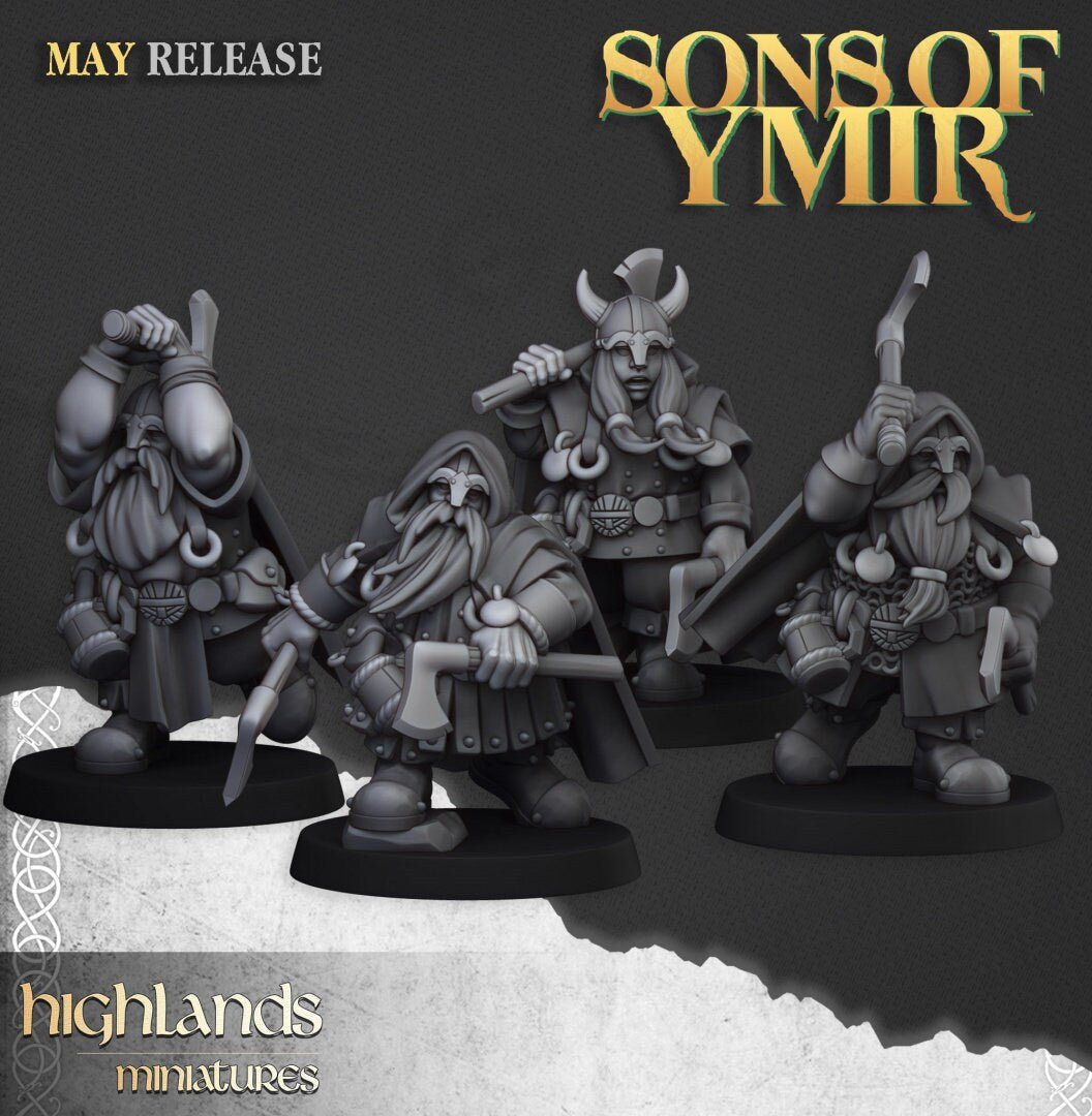 Dwarf Rangers - Sons of Ymir - Highlands Miniatures - Sigmarite Boutique