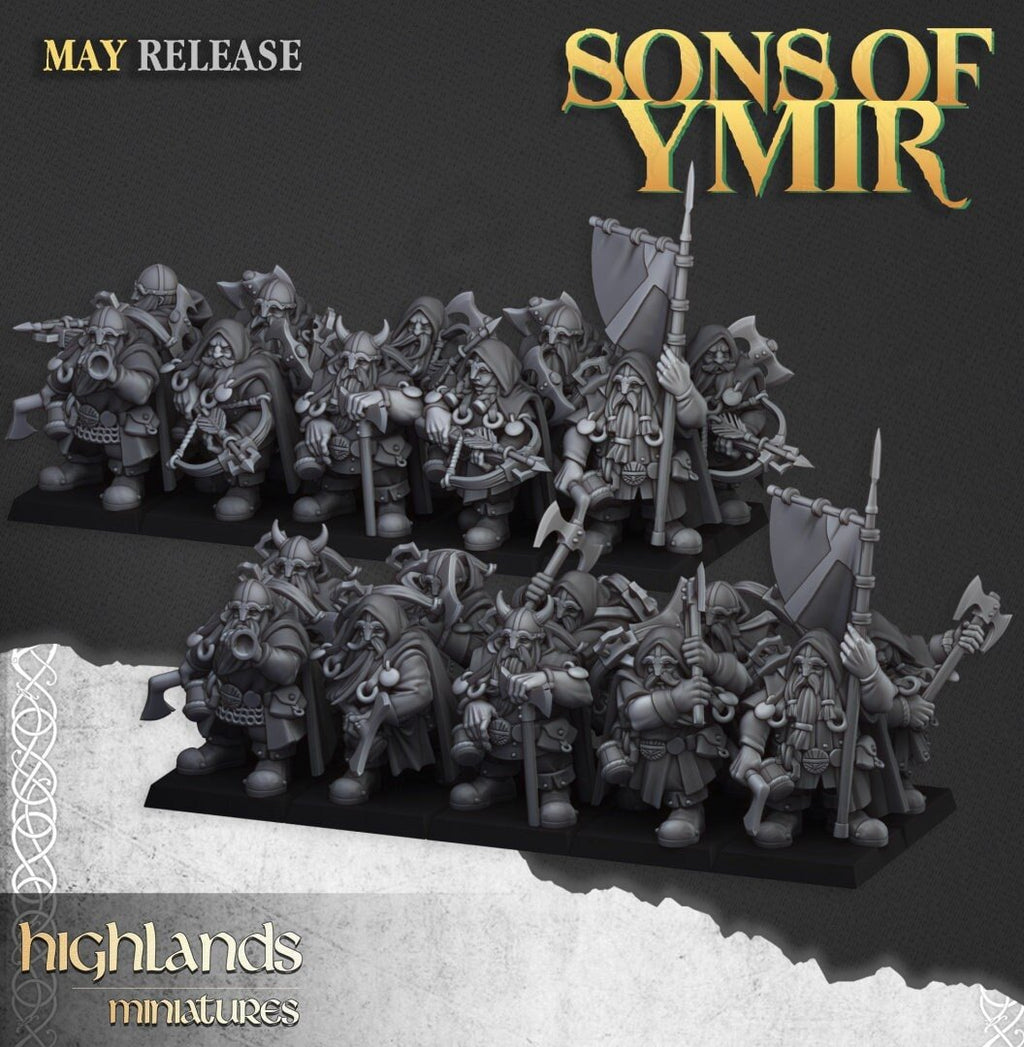 Dwarf Rangers - Sons of Ymir - Highlands Miniatures - Sigmarite Boutique