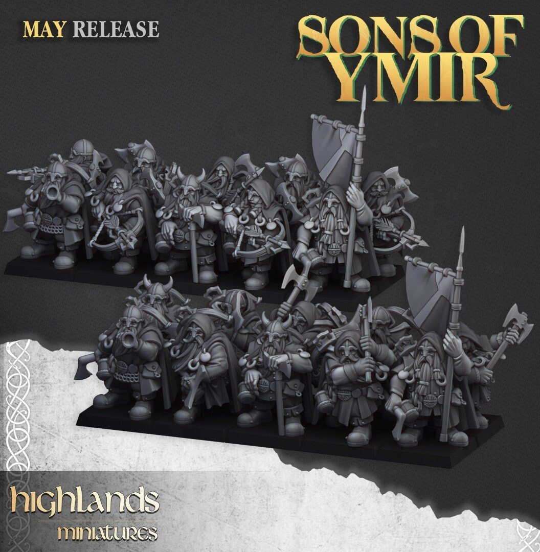 Dwarf Rangers - Sons of Ymir - Highlands Miniatures - Sigmarite Boutique