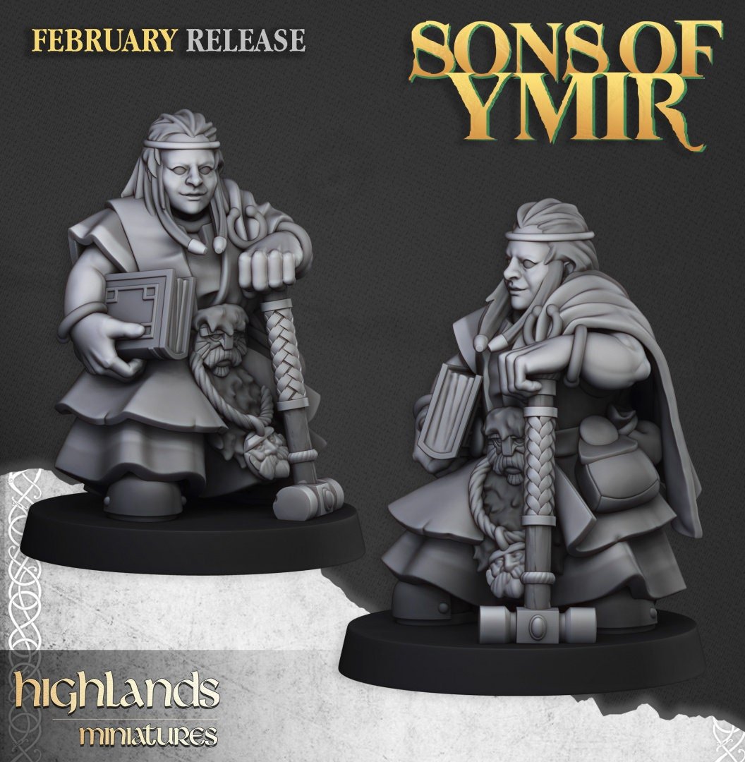Dwarf Runepriests - Sons of Ymir - Highlands Miniatures - Sigmarite Boutique