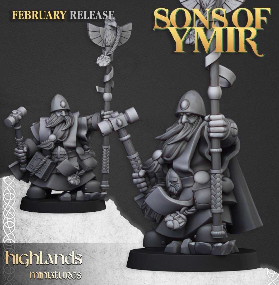 Dwarf Runepriests - Sons of Ymir - Highlands Miniatures - Sigmarite Boutique