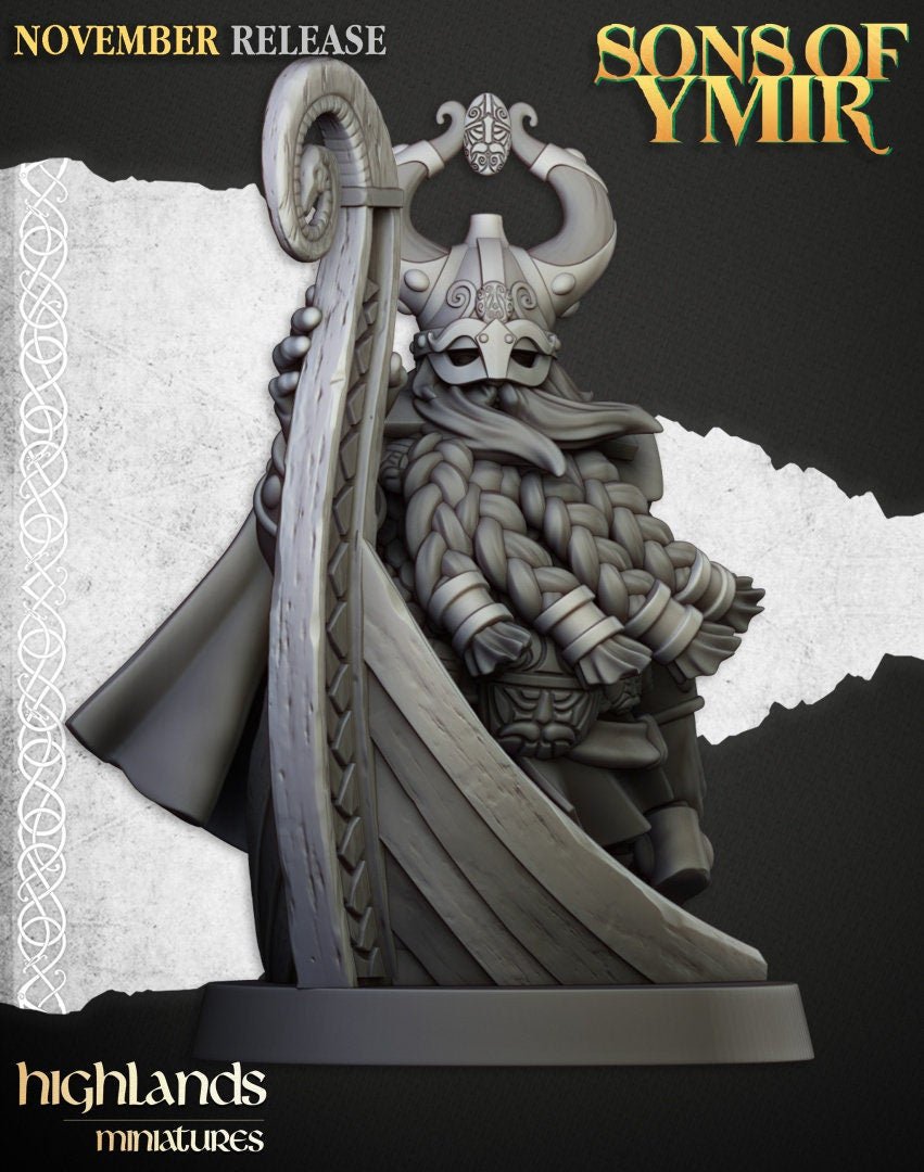 Dwarf Sea Lord - Sons of Ymir - Highlands Miniatures - Sigmarite Boutique