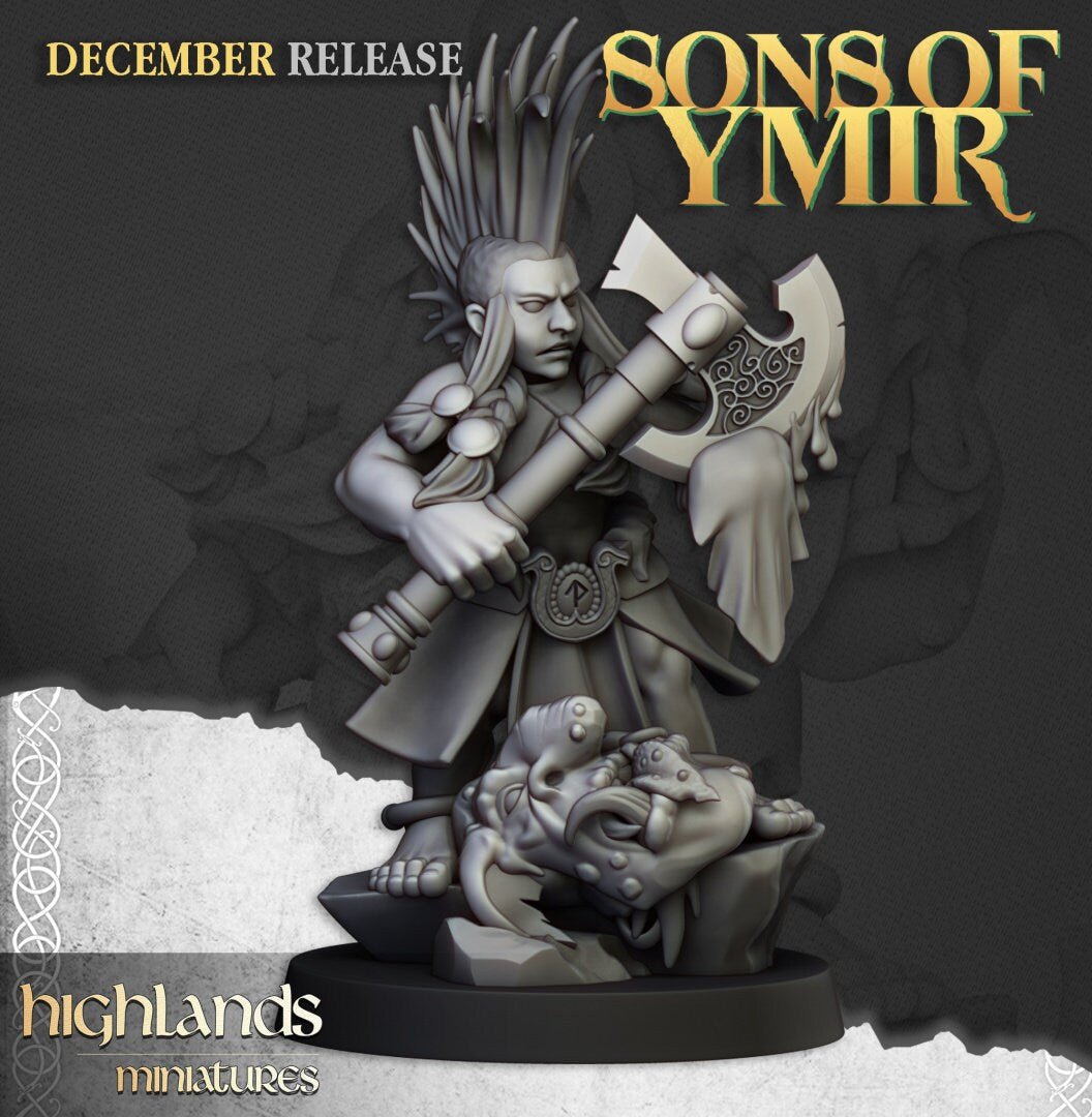 Dwarf Trollseeker - Sons of Ymir - Highlands Miniatures - Sigmarite Boutique