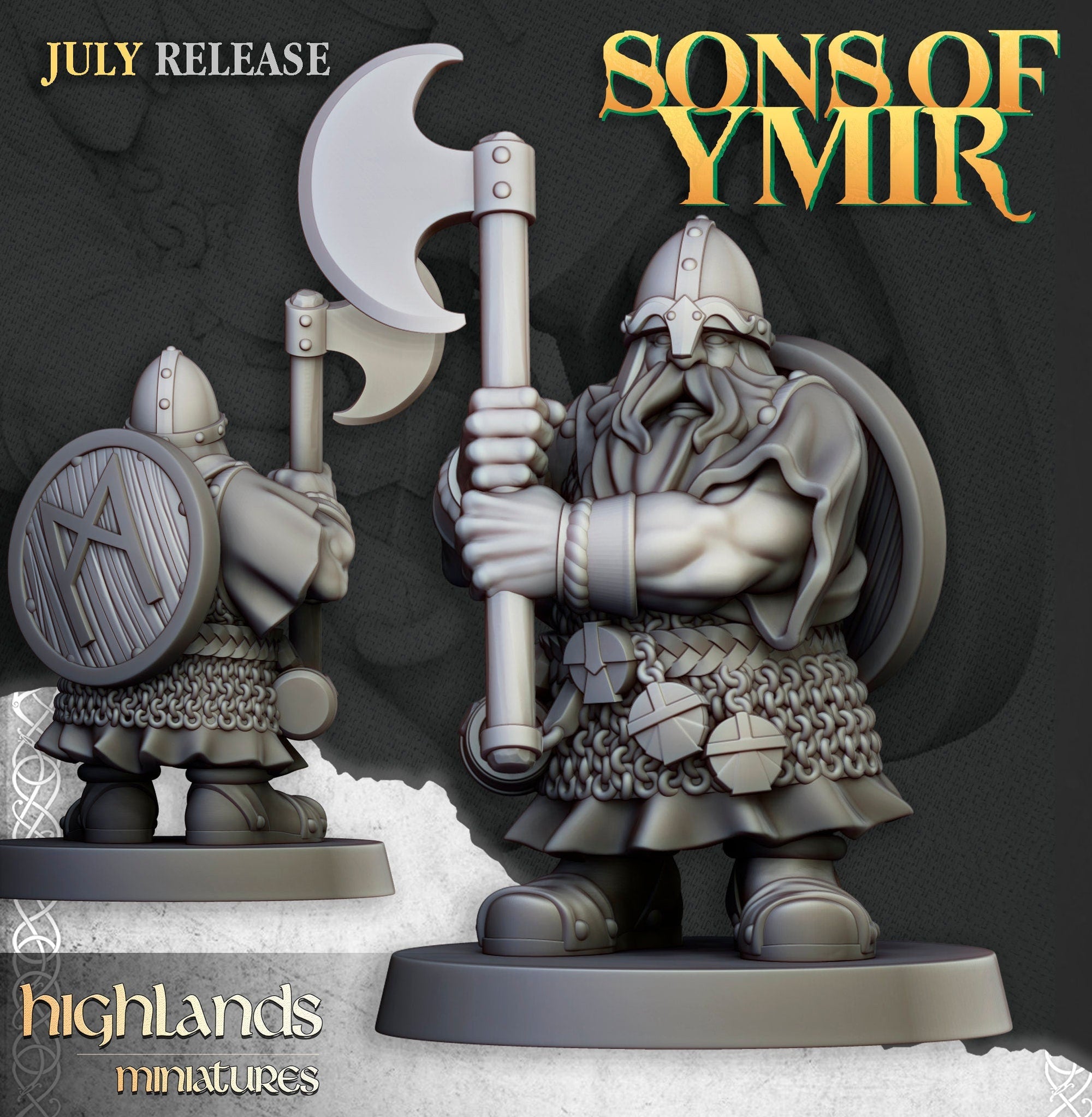 Dwarf Two-Handed Warriors - Sons of Ymir - Highlands Miniatures - Sigmarite Boutique