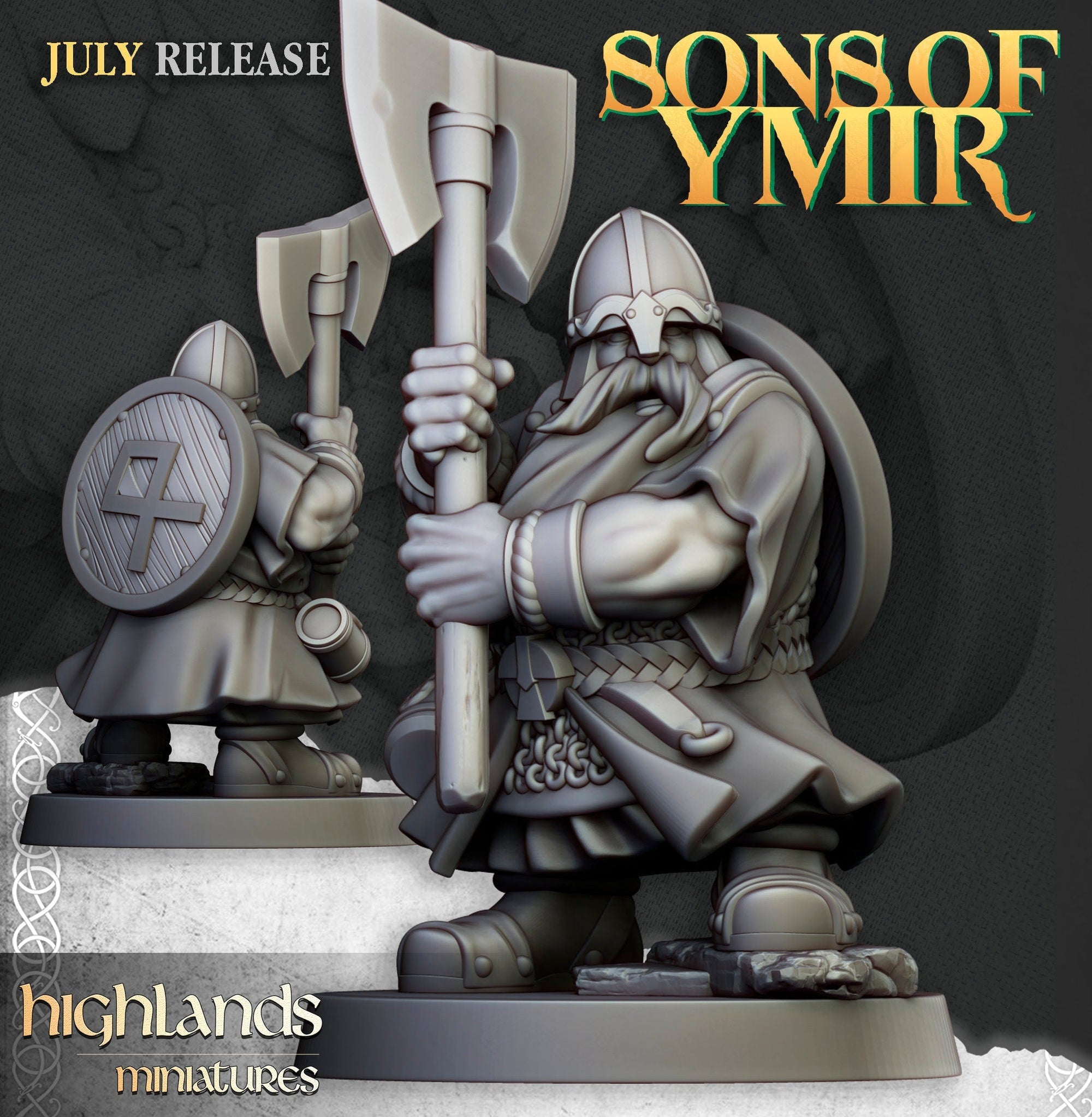 Dwarf Two-Handed Warriors - Sons of Ymir - Highlands Miniatures - Sigmarite Boutique
