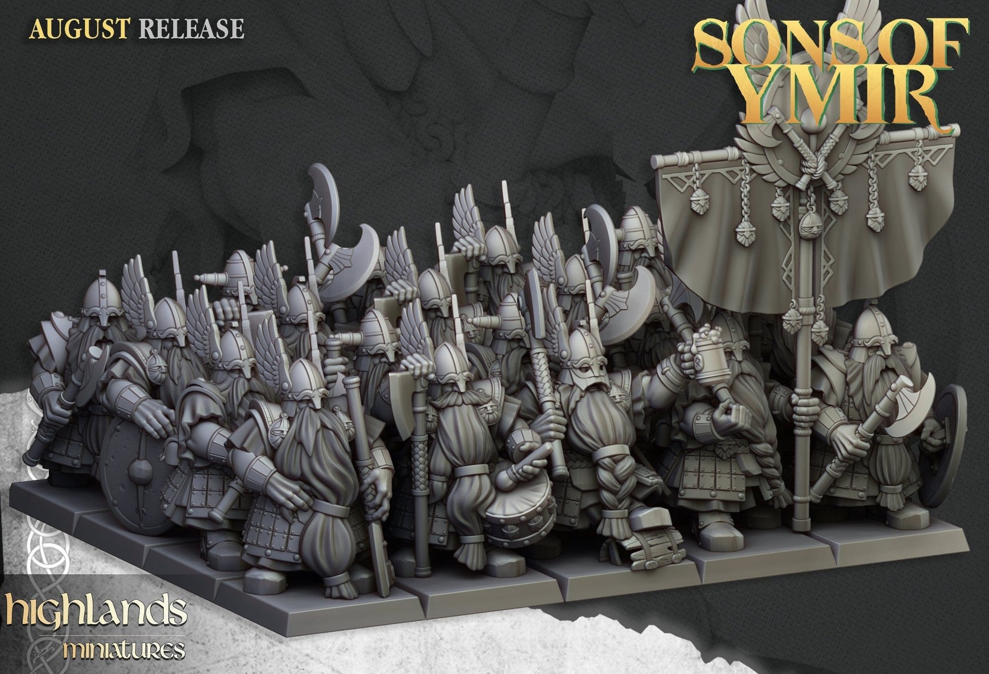 Dwarf Veteran Warriors - Sons of Ymir - Highlands Miniatures - Sigmarite Boutique