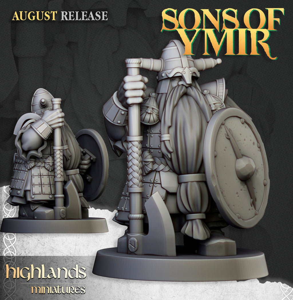 Dwarf Veteran Warriors - Sons of Ymir - Highlands Miniatures - Sigmarite Boutique