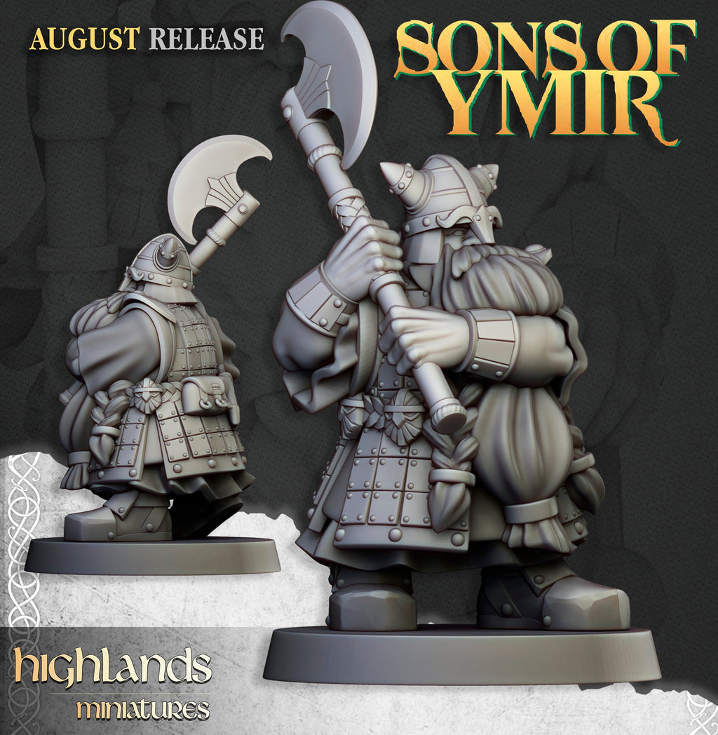 Dwarf Veteran Warriors - Sons of Ymir - Highlands Miniatures - Sigmarite Boutique