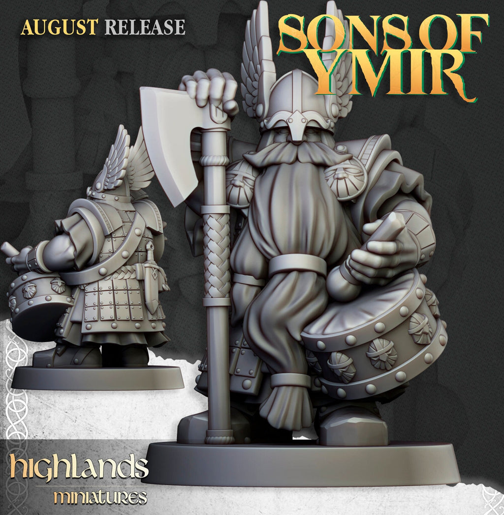 Dwarf Veteran Warriors - Sons of Ymir - Highlands Miniatures - Sigmarite Boutique