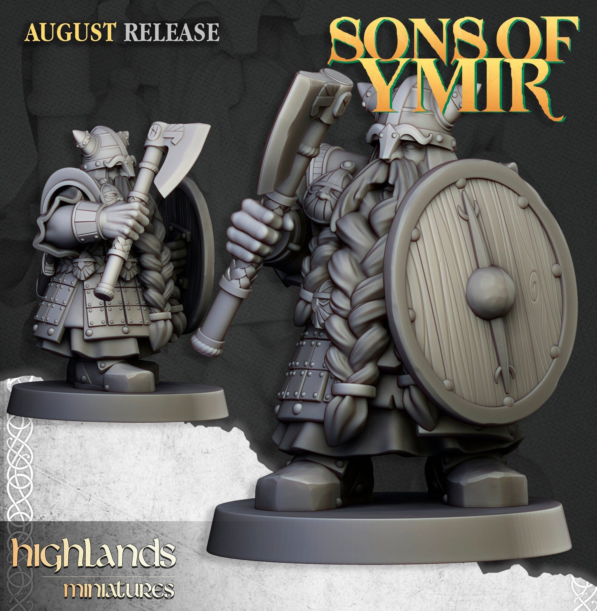 Dwarf Veteran Warriors - Sons of Ymir - Highlands Miniatures - Sigmarite Boutique