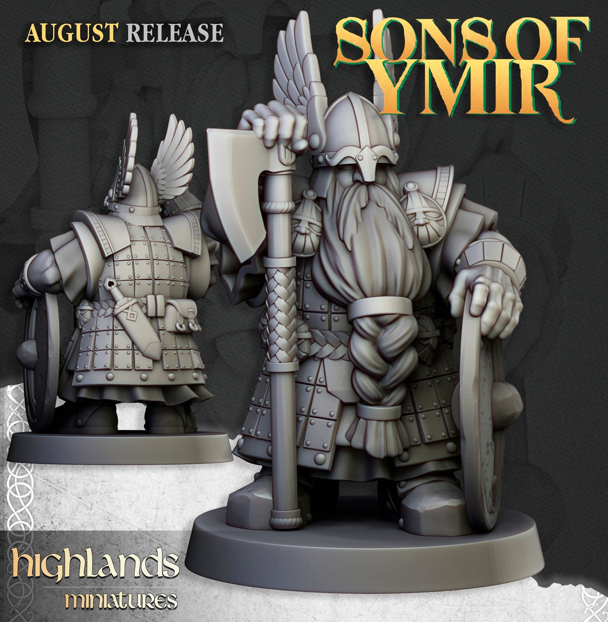 Dwarf Veteran Warriors - Sons of Ymir - Highlands Miniatures - Sigmarite Boutique
