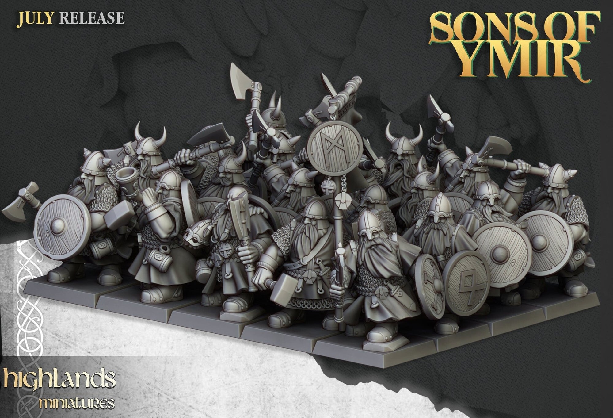 Dwarf Warriors - Sons of Ymir - Highlands Miniatures - Sigmarite Boutique