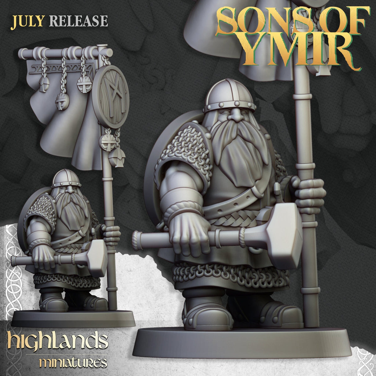 Dwarf Warriors - Sons of Ymir - Highlands Miniatures - Sigmarite Boutique