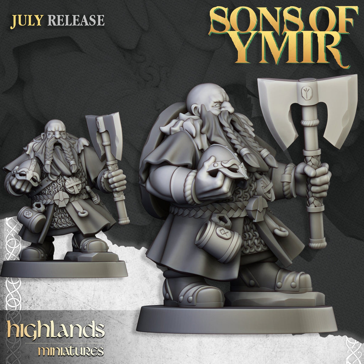 Dwarf Warriors - Sons of Ymir - Highlands Miniatures - Sigmarite Boutique