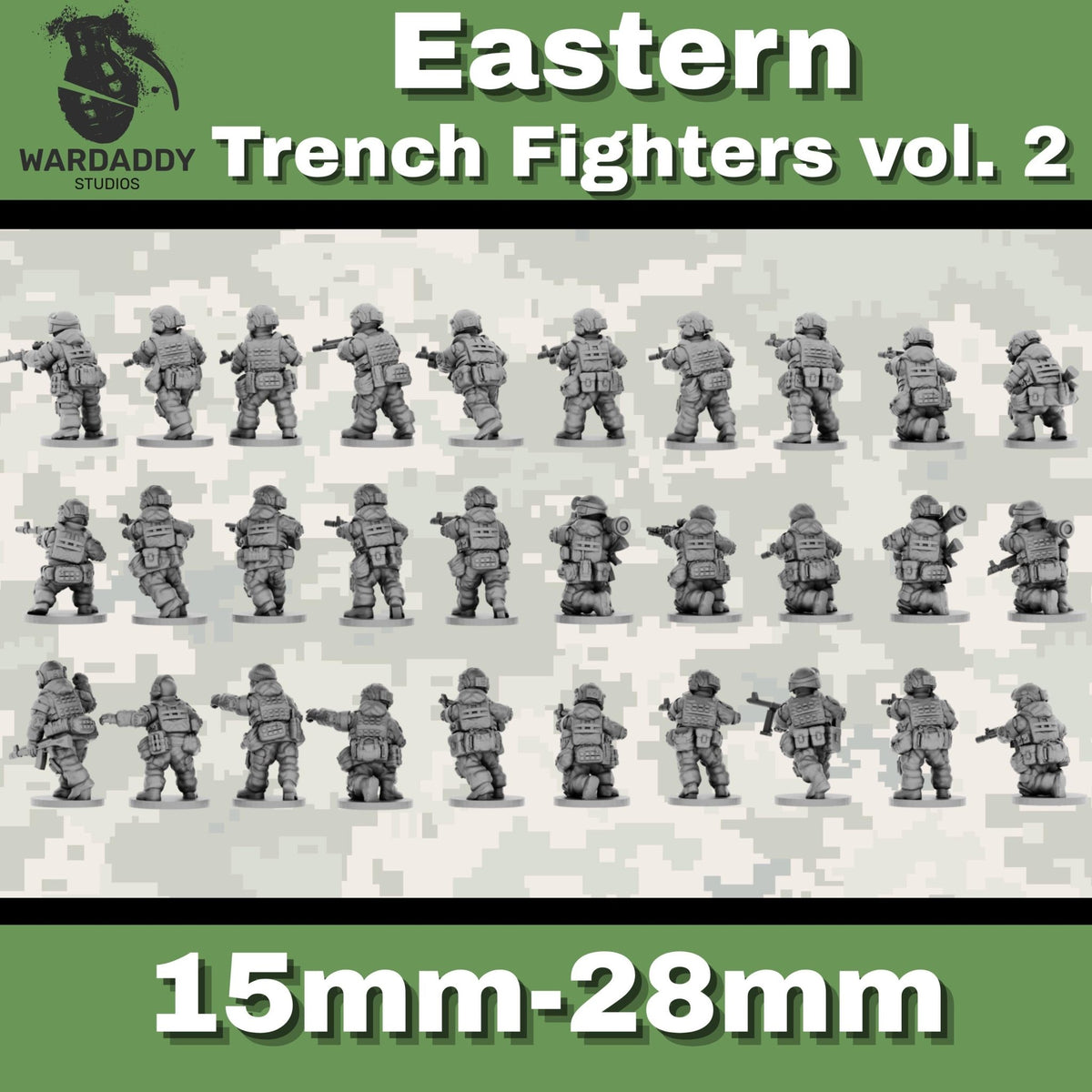 Eastern Modern Infantry - 10-28mm Modern Military Miniatures - Resin Wargaming Infantry - Wardaddy Studios - Sigmarite Boutique