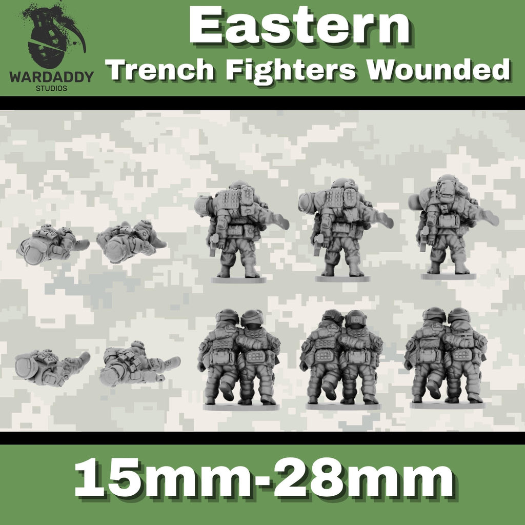 Eastern Modern Infantry Casualties and Wounded - 10-28mm Modern Military Miniatures - Resin Wargaming Infantry - Wardaddy Studios - Sigmarite Boutique
