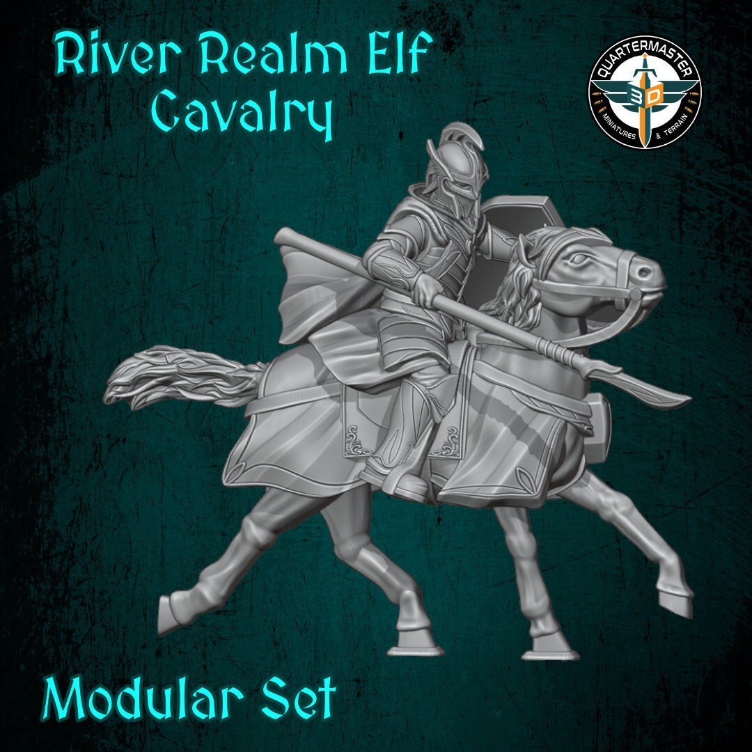 Elf Cavalry - Elves and Men - Quartermaster 3D - Sigmarite Boutique