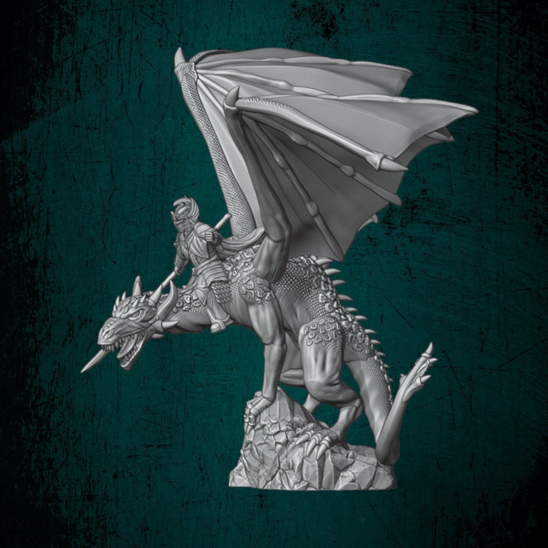 Elf King on Dragon - Elves and Men - Quartermaster 3D - Sigmarite Boutique