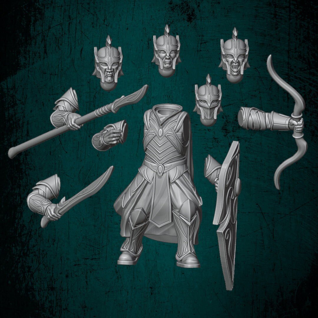Elf Warriors - Elves and Men - Quartermaster 3D - Sigmarite Boutique
