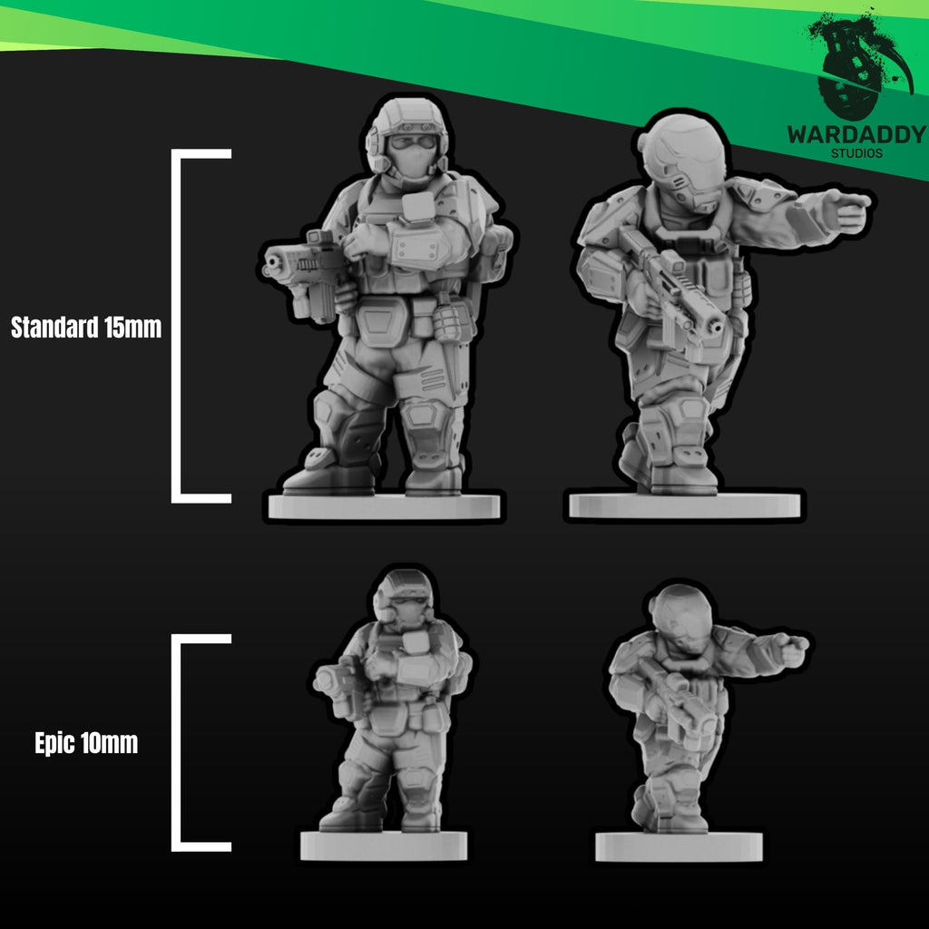 Expeditionary Drop Troopers - 15mm or 28mm Sci-Fi Infantry Resin Miniatures - Wardaddy Studios - Sigmarite Boutique